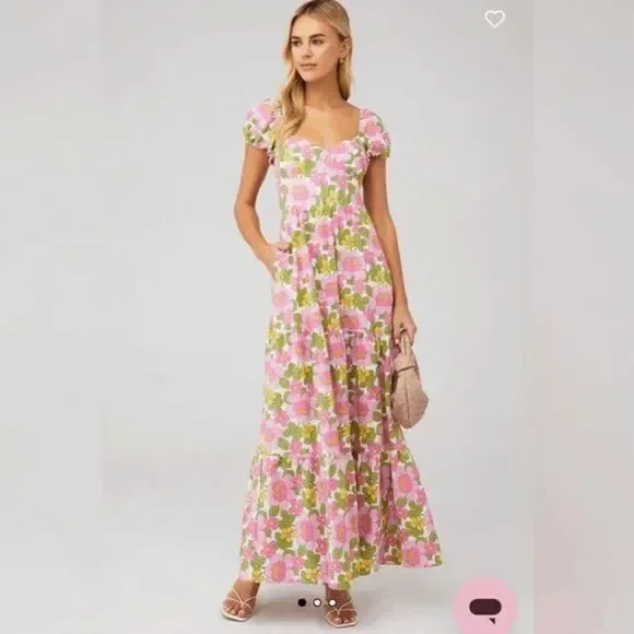 Show Me Your Mumu NWT women's cathy maxi dress in fresh flora Size XS - Picture 4 of 5